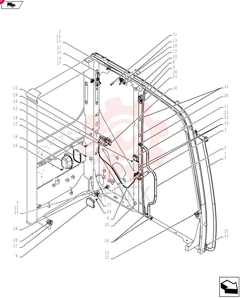 Схема (SK140SRLC) - SHORT RADIUS EXCAVATOR ASN YH06-08001 [NATA13197 -] (9/10-12/12) YY02C00064F1