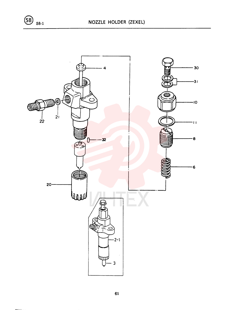 HOLDER ASM.; NOZZLE VI8970161460