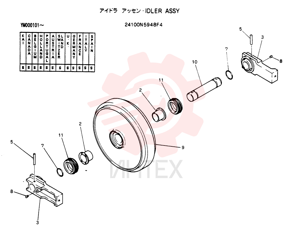IDLER WHEEL 24100N5948F4