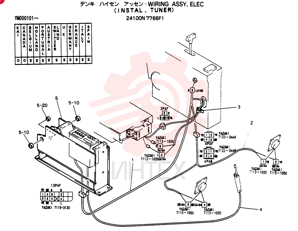 WIRING ASSY, ELEC 24100N7766F1