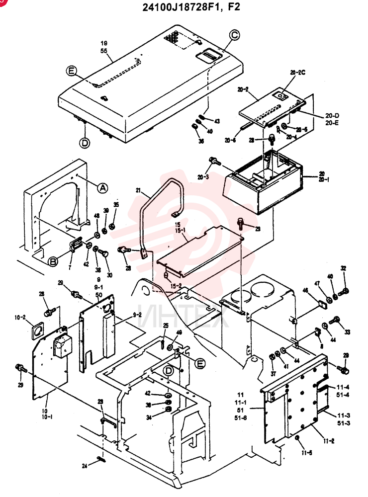 GUARD ASSY (STD), QTY-F1: F1 24100J18728F1 (1)