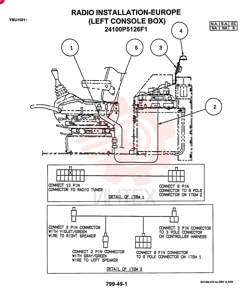 RADIO INSTAL-EUROPE(LEFT CONSOLE BOX) 24100P5126F1