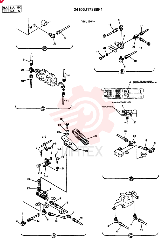 REMOTE CONTROL ASSY, REWORK (EXTRA) 24100J17888F1 (2)