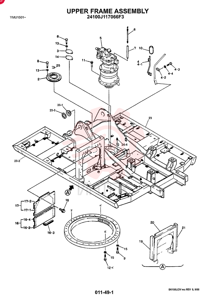 UPPER FRAME ASSY (STANDARD) 24100J17066F3