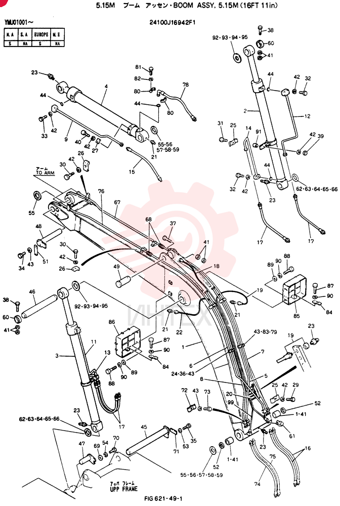 BOOM ASSY, 5.15M 24100J16942F1