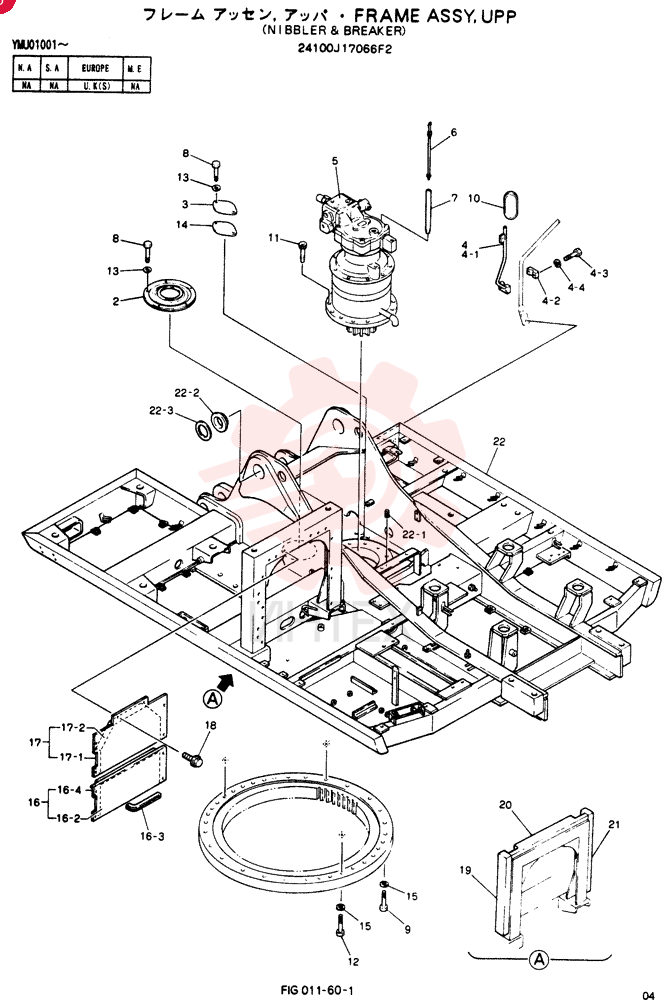 FRAME ASSY, UPP 24100J17066F2