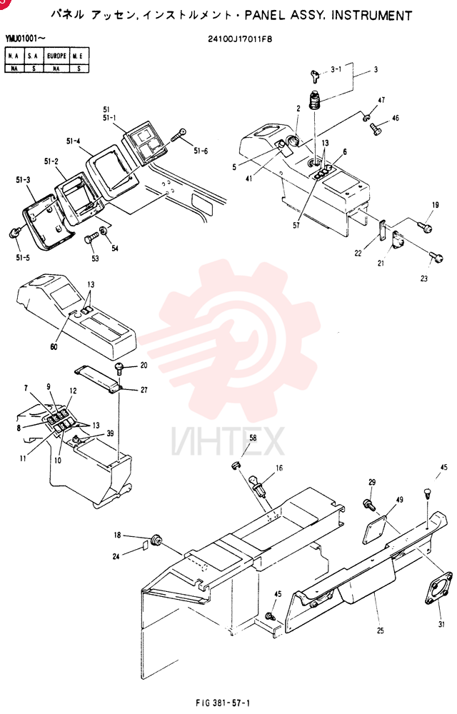 PANEL ASSY, INSTRUMENT 24100J17011F8