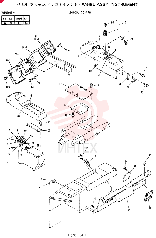 PANEL ASSY, INSTRUMENT 24100J17011F6