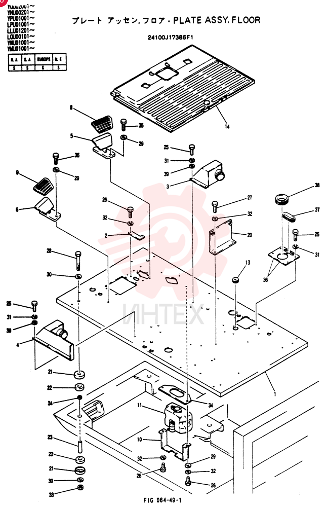 PLATE ASSY, FLOOR 24100J17386F1