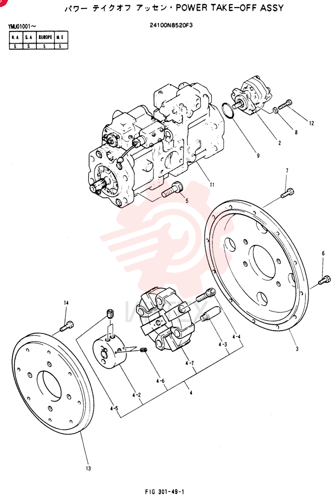 POWER TAKE-OFF ASSY 24100N8520F3