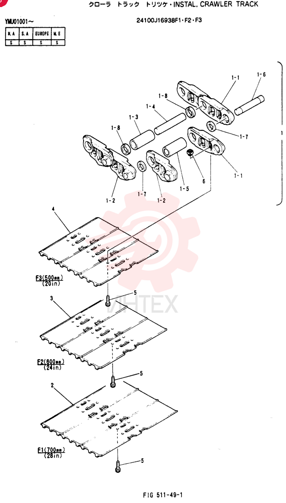 Схема (SK150LC) - MARK IV EXCAVATOR BTW YMU01001 - YMU01500 (1/95-12/99) 24100J16938F1