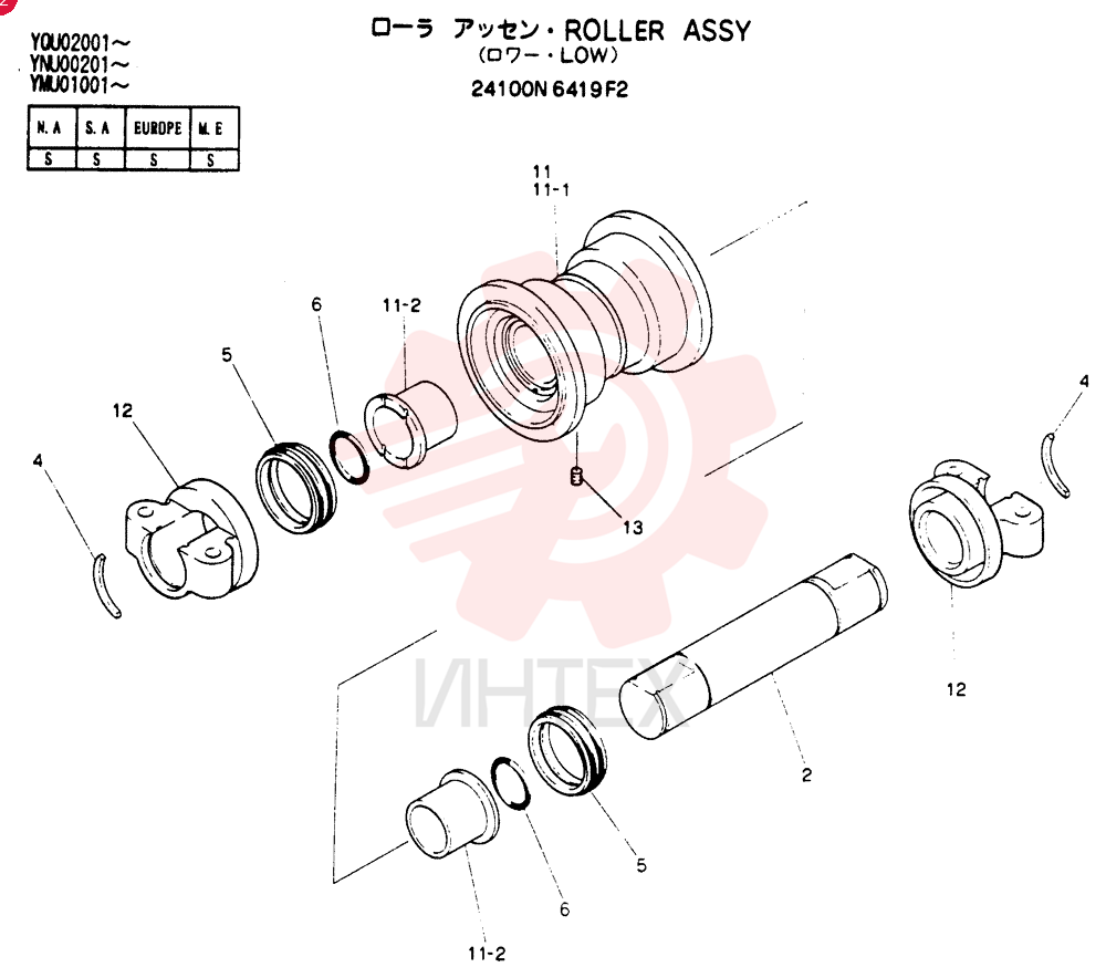 TRACK ROLLER 24100N6419F2