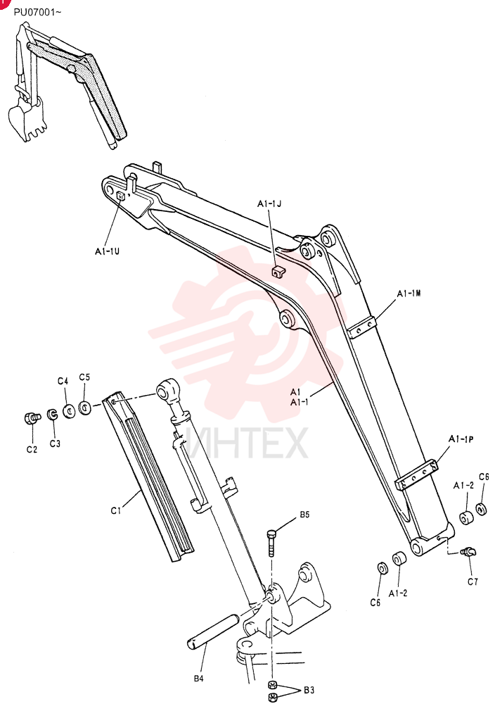 BOOM ASSY (For STD) PD02B00040F7