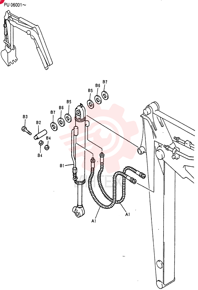 HYD LINES, ARM PU43H00001F1