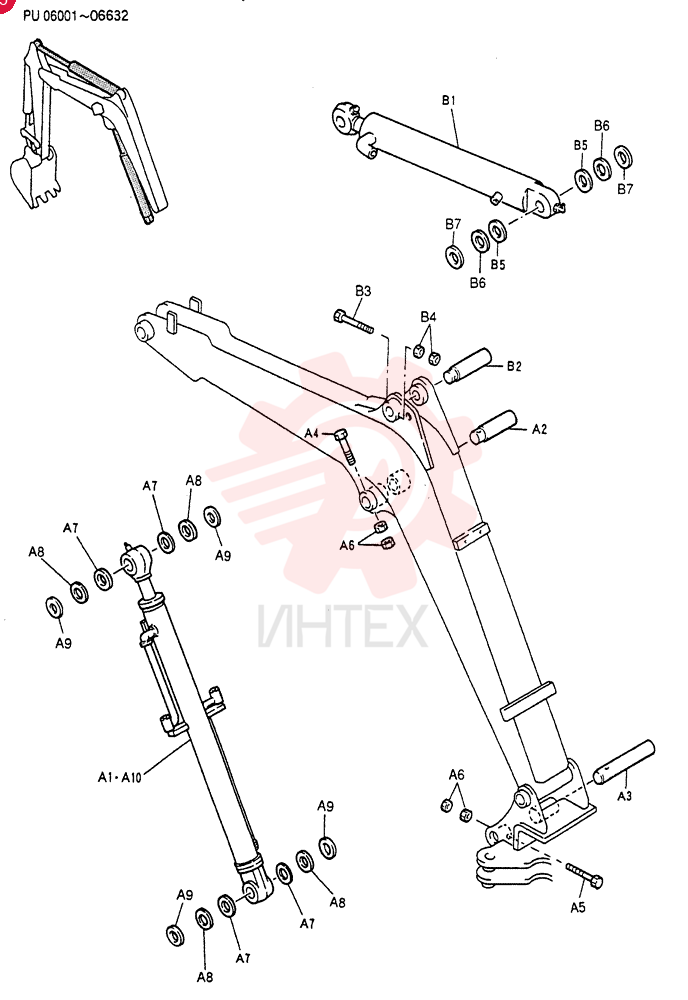 HYD LINES, BOOM PU42H00001F1 (2)