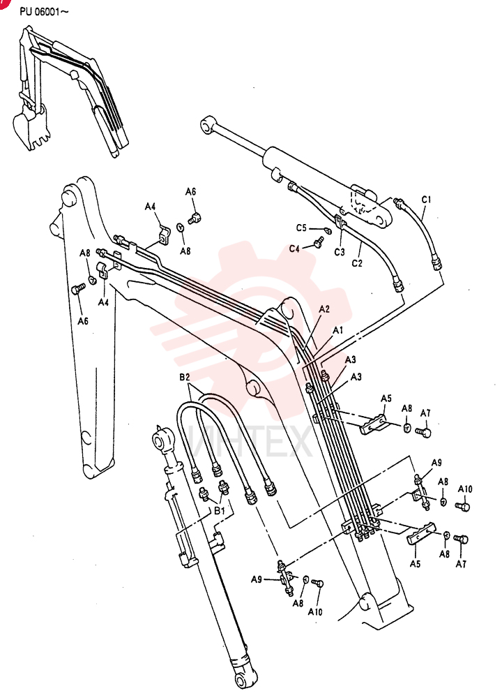 HYD LINES, BOOM PU42H00001F1 (1)