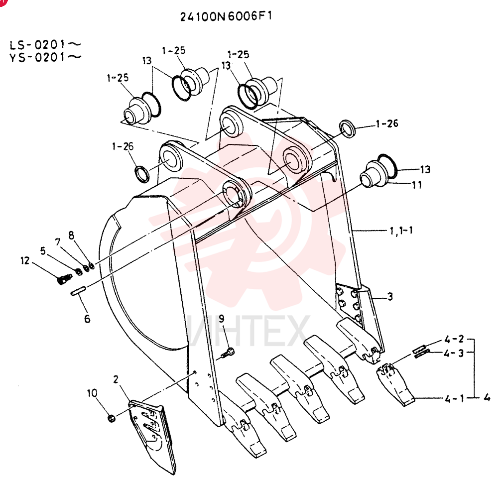BUCKET ASSY. 1.8M³ (2.35 CU.YD)