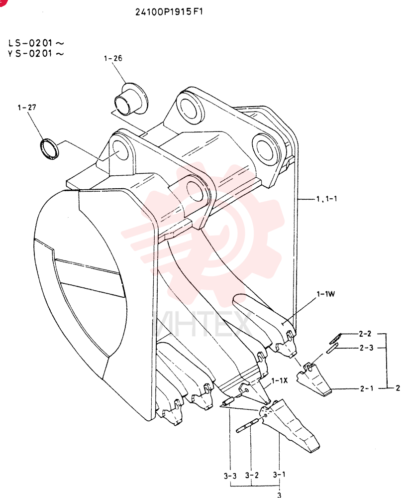 BUCKET ASSY, RIPPER 24100P1915F1