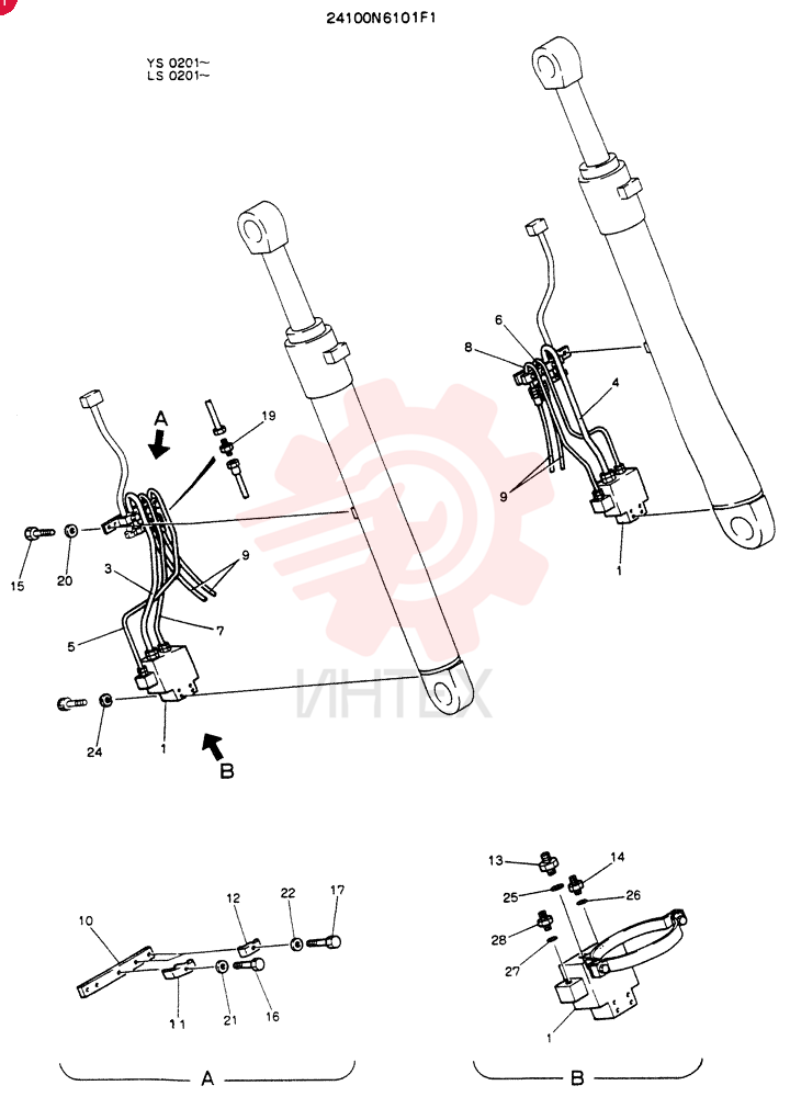 HYDR LINES, BOOM (FOR EXPORT) 24100N6101F1