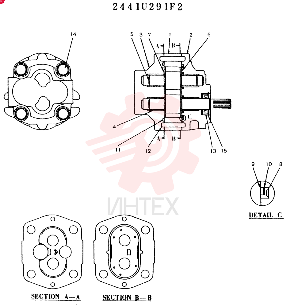 HYDRAULIC PUMP 2441U291F2