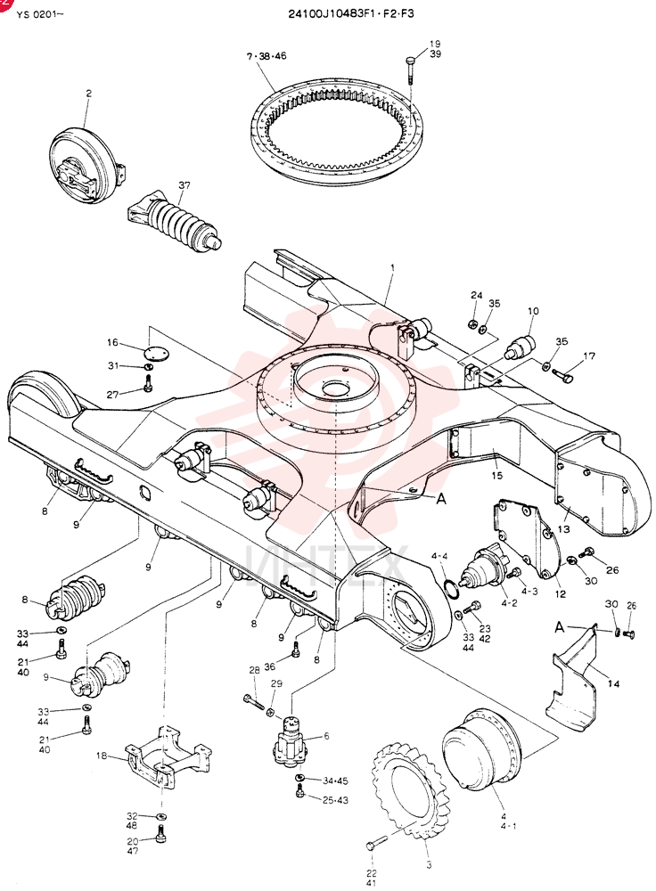 INSTAL, LOW (FOR LONG CRAWLER), Serial Range: YS0201--YS0224