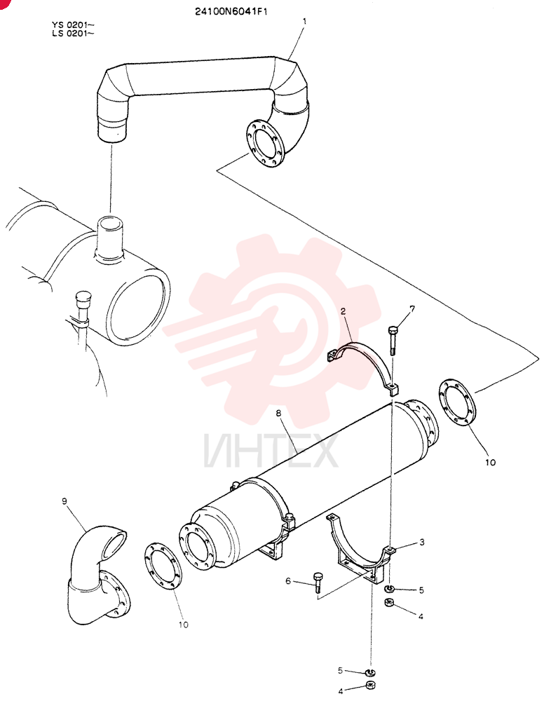 MUFFLER ASSY (FOR SILENT TYPE) 24100N6041F1