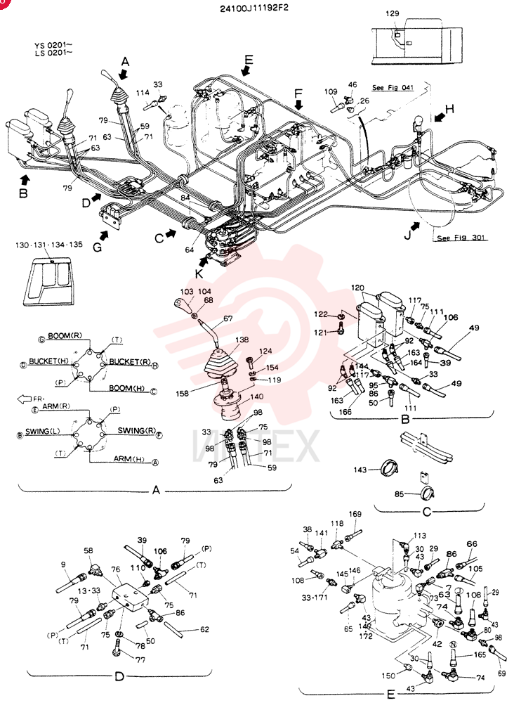 Схема (SK16-N2) - MARK II EXCAVATOR BTW LS0201 - LS0350 (1/03-12/04) 24100J11192F2 (1)