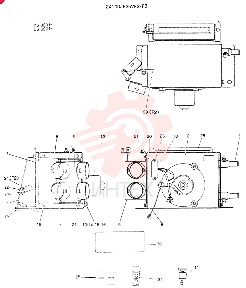 Схема (SK16-N2) - MARK II EXCAVATOR BTW LS0201 - LS0350 (1/03-12/04) 24100J6257F2