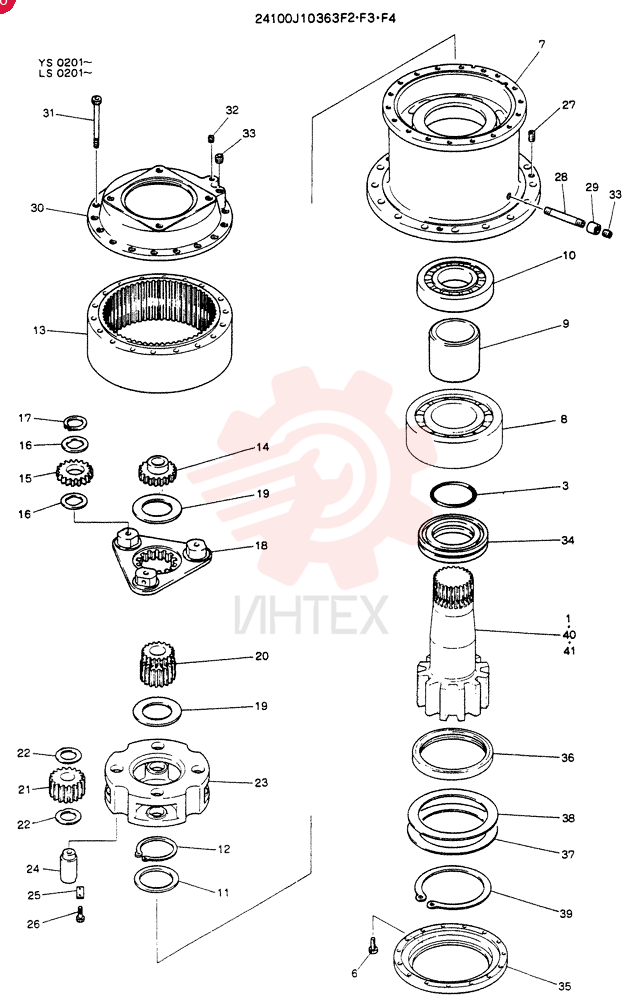 Схема (SK16-N2) - MARK II EXCAVATOR BTW LS0201 - LS0350 (1/03-12/04) 24100J10363F2