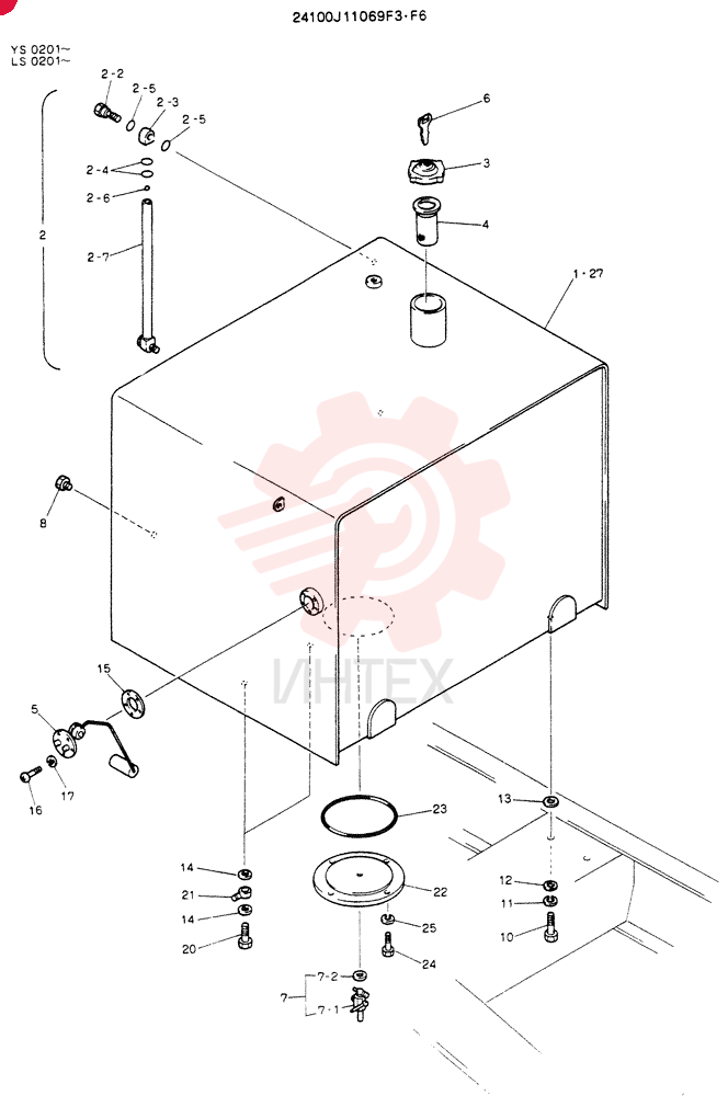 TANK ASSY, FUEL  YS0201, Serial Range: -YS0212