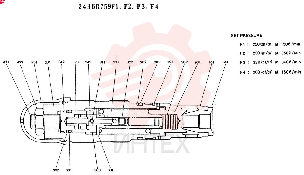 VALVE PRESSURE RELIE 2436R759F1