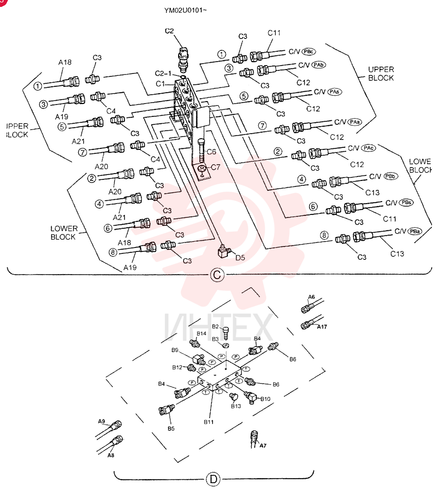 CONTROL LINES, REMOTE YM68H00002F1 (20)