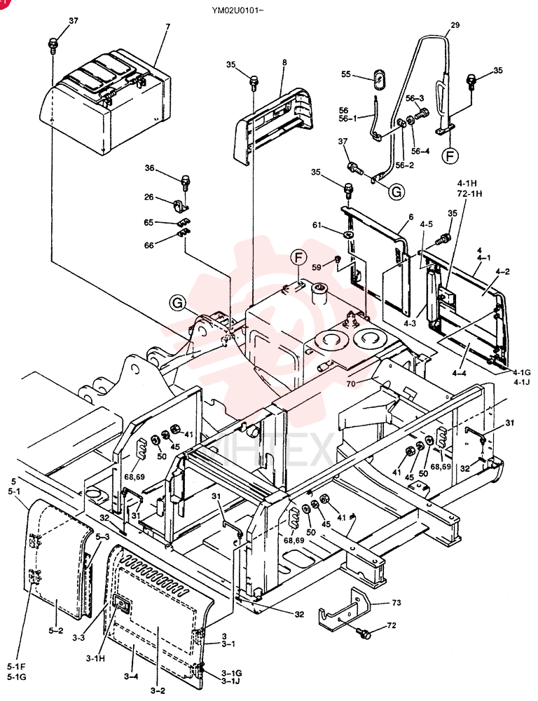 ENGINE HOOD YM22C00001F1 (2)
