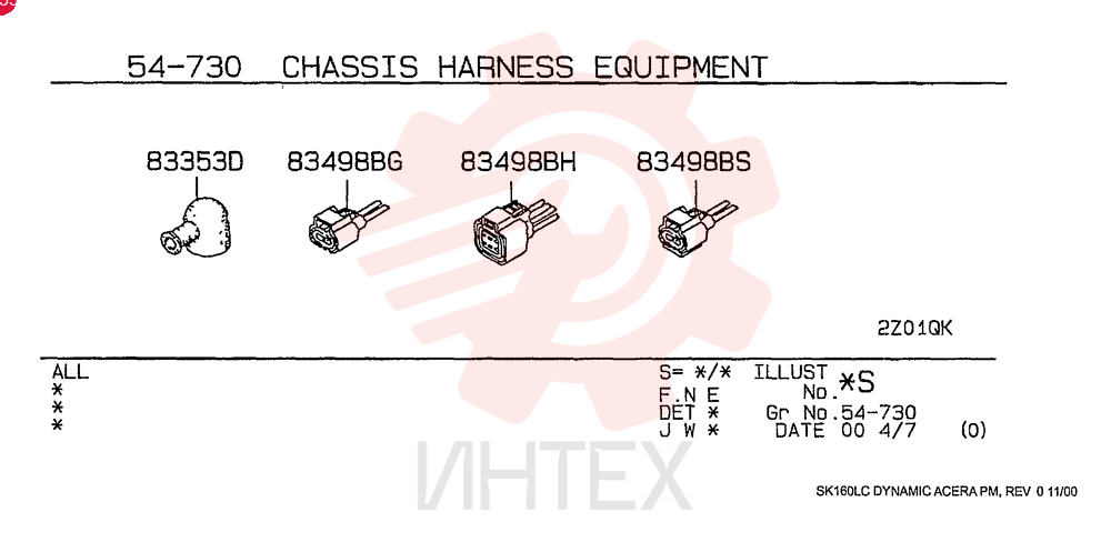 GROMMET, WIRING, FROM-UP TO: 0001.1-, MODEL TYPE: ALL