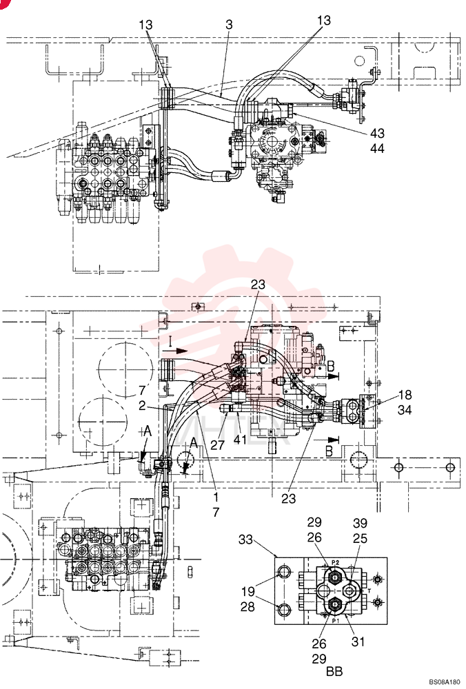 HYD LINES, PUMP (SUCTION, DELIVERY), Page 1 of 2