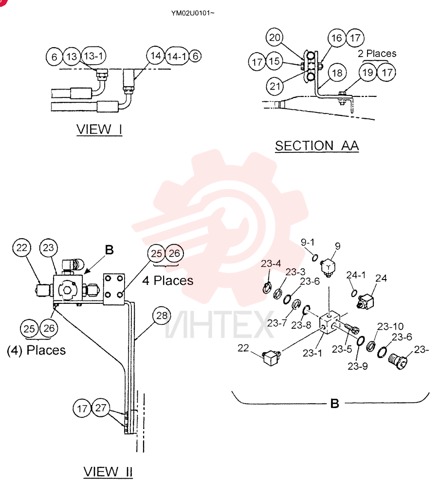 HYD LINES, UPPER YM03H00004F1 (2)