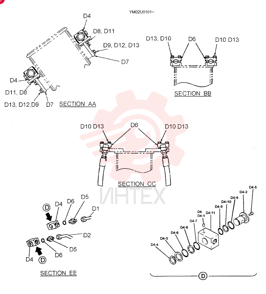 HYD LINK, ARM 3.10M(Nibbler & Breaker) YM43H00003F1 (2)