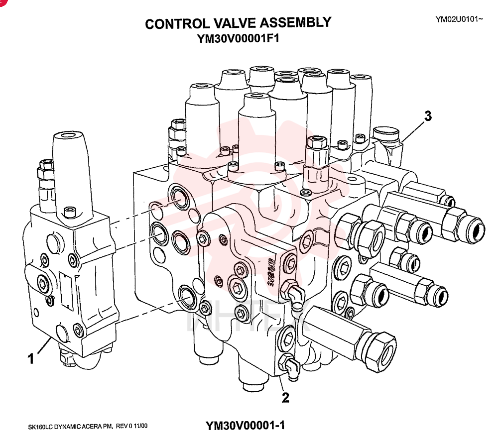 Схема (SK160LC) - DYNAMIC ACERA EXCAVATOR 11/2000 ASN YM02U0101 (11/00-12/02) YM30V00001F1 (1)