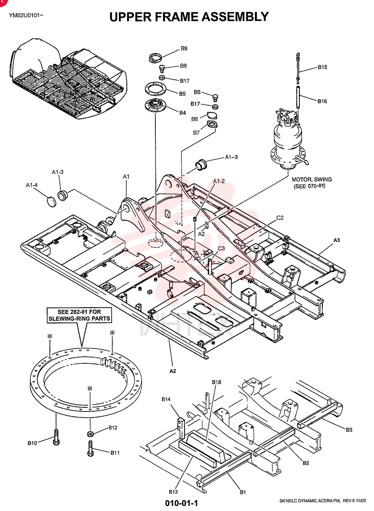 Схема (SK160LC) - DYNAMIC ACERA EXCAVATOR 11/2000 ASN YM02U0101 (11/00-12/02) YM52F00008P1