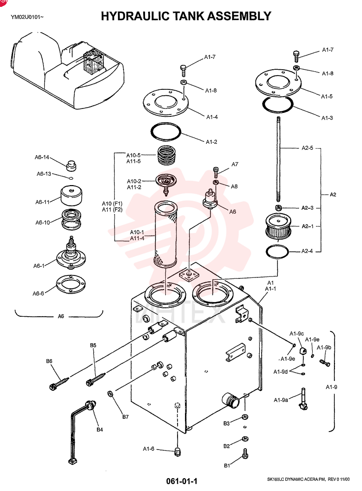 TANK ASSY, HYD (STD), QTY-F1: F1, QTY-F2: -
