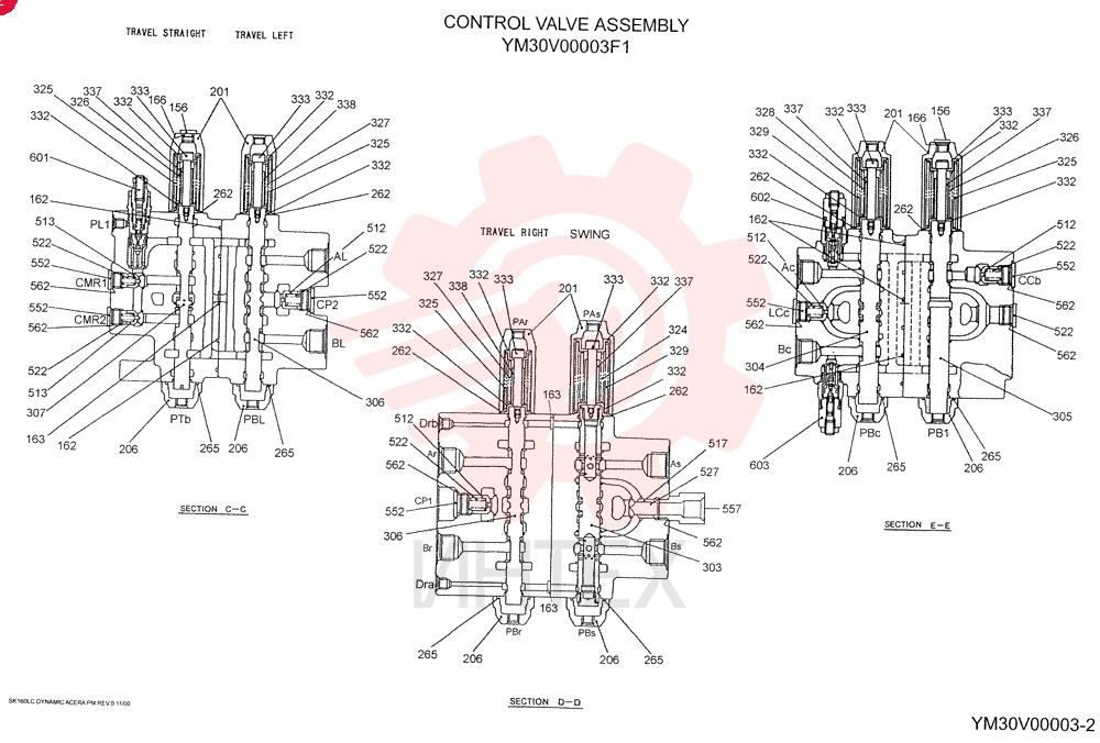 VALVE ASSY,CONTROL YM30V00003F1 (3)