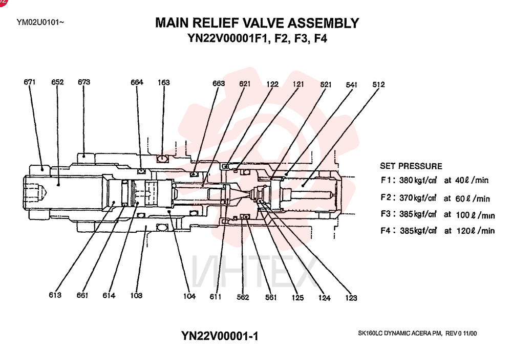 VALVE PRESSURE RELIE YN22V00001F1