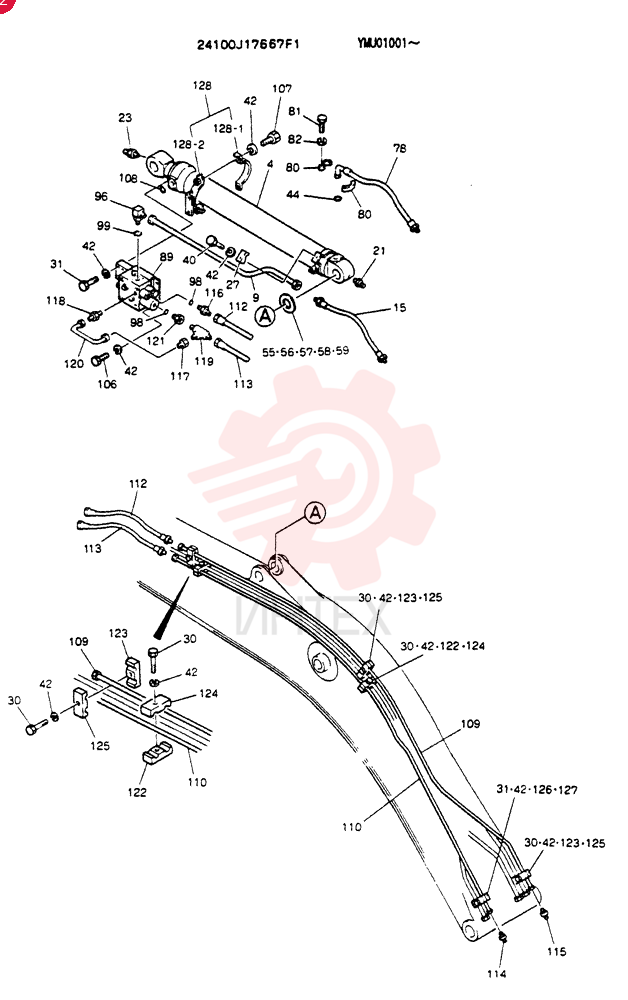 BOOM ASSY, 5.15M 24100J17667F1 (1)