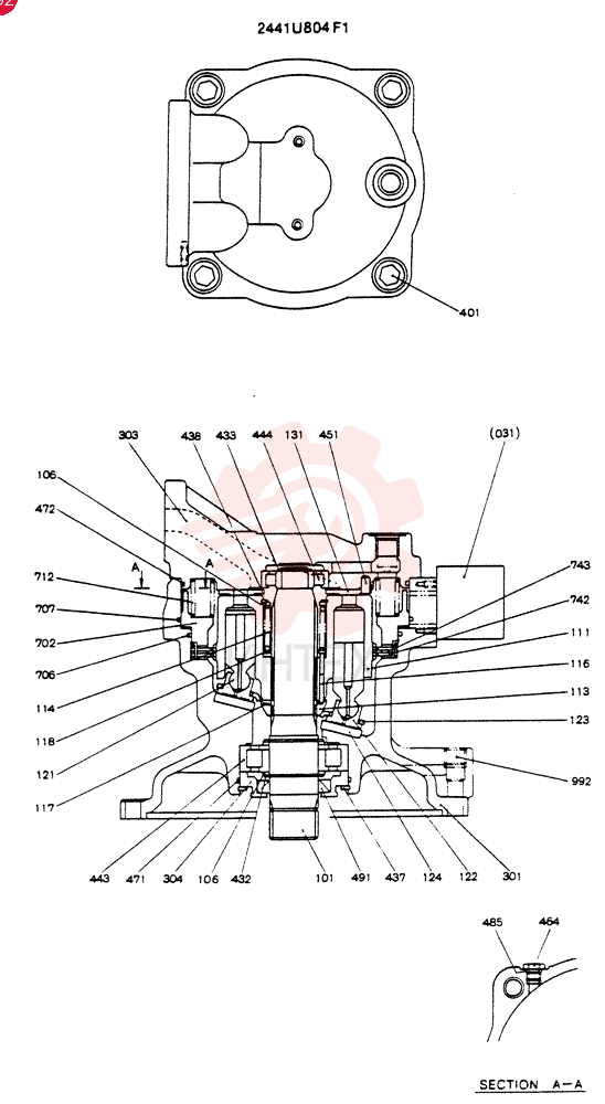 HYDRAULIC MOTOR 2441U804F1