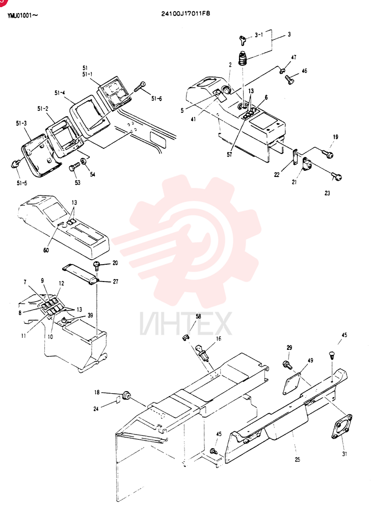 PANEL ASSY. INSTRUMENT 24100J17011F8