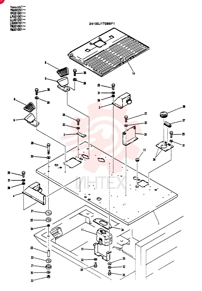 PLATE ASSY, FLOOR 24100J17386F1
