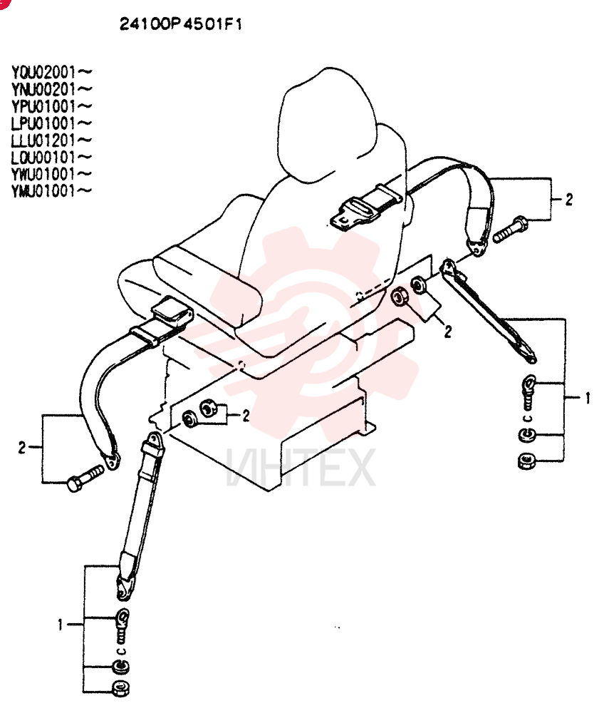 SEAT BELT ASSY 24100P4501F1