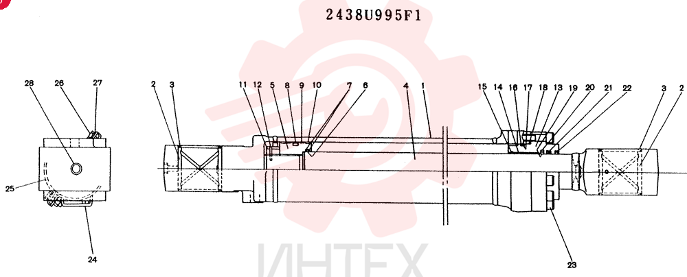 Схема (SK16LC-N2) - MARK II EXCAVATOR BTW YS0201 - YS0350 (1/03-12/04) 2438U995F1