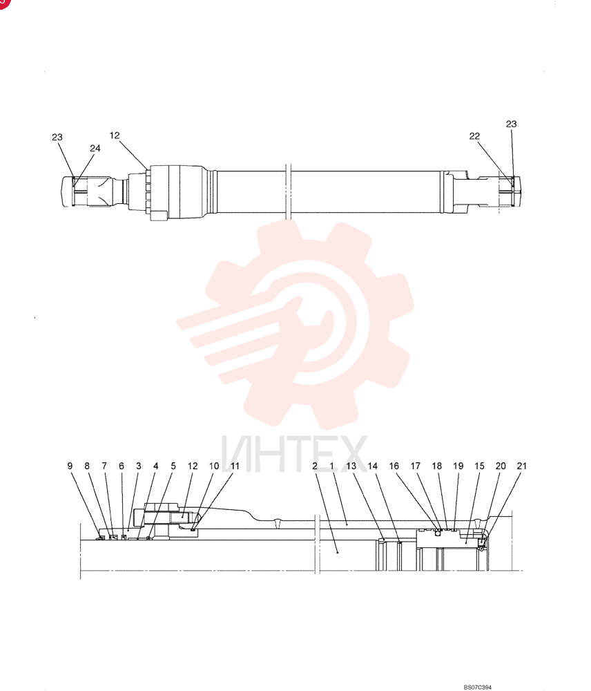 HYDRAULIC CYLINDER YM01V00018F1 (2)