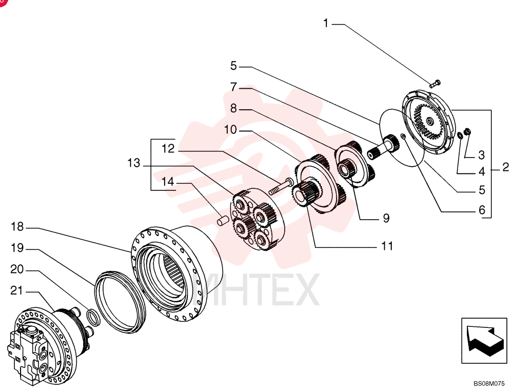 HYDRAULIC MOTOR YM15V00007F1 (1)